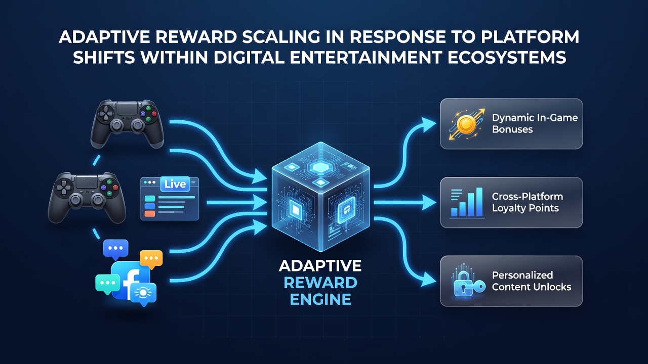 Analytics dashboard displaying reward scaling adjustments across multiple digital entertainment platforms