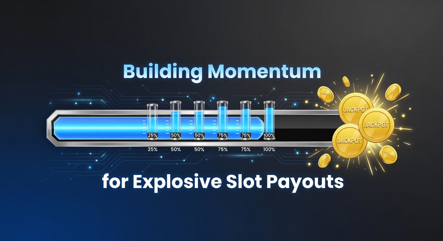 Vibrant slot screen displaying a glowing charge-up meter filling towards a bonus explosion, with progress bars tracking multiplier builds in a high-energy game interface