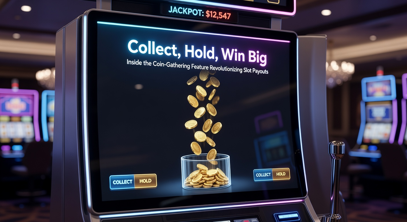 Close-up of a slot bonus meter filling with golden coins during a Hold and Win sequence, jackpots glowing as the grand prize nears activation
