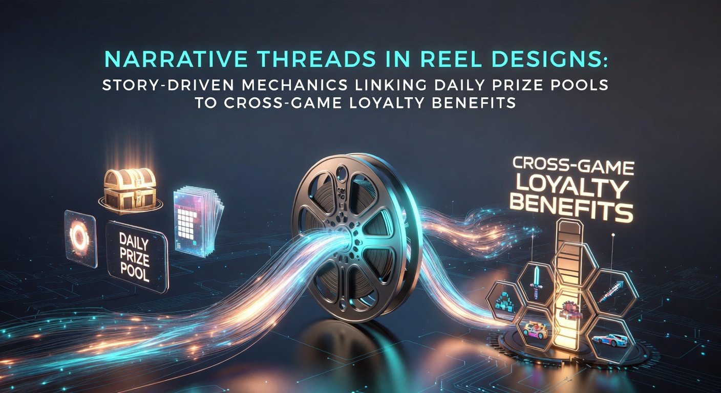 Reel designs showing narrative progression bars that connect daily prize pools with loyalty point accumulation across multiple games