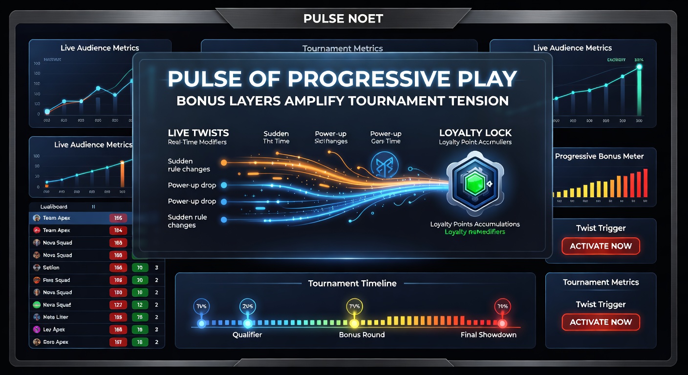 Live dealer interface merging progressive jackpots, bonus layer activations, and loyalty-locked tournament rewards on a vibrant leaderboard