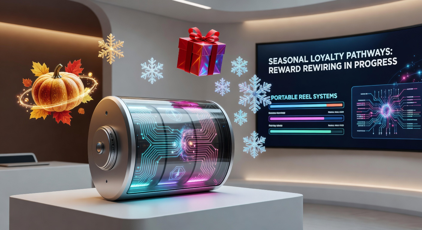 Mobile slot interface displaying seasonal celebration themes with reward indicators and loyalty progress trackers