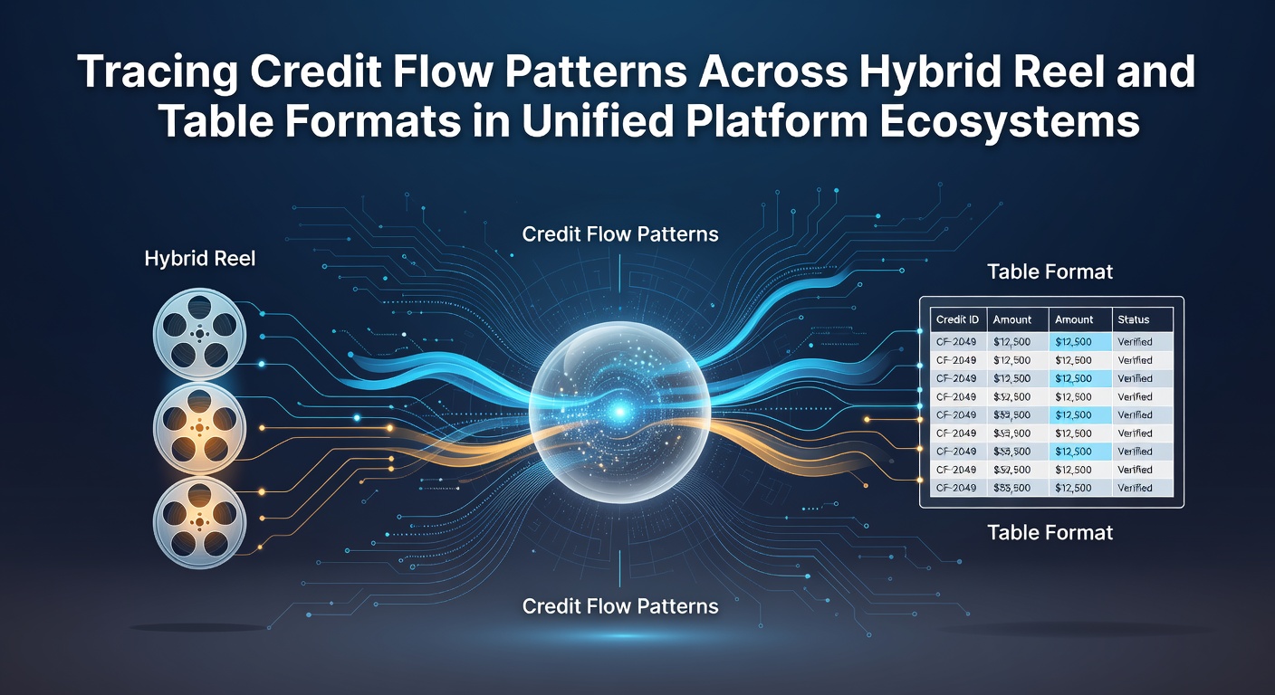 Diagram showing credit allocation across reel and table game sections in a unified online gaming platform